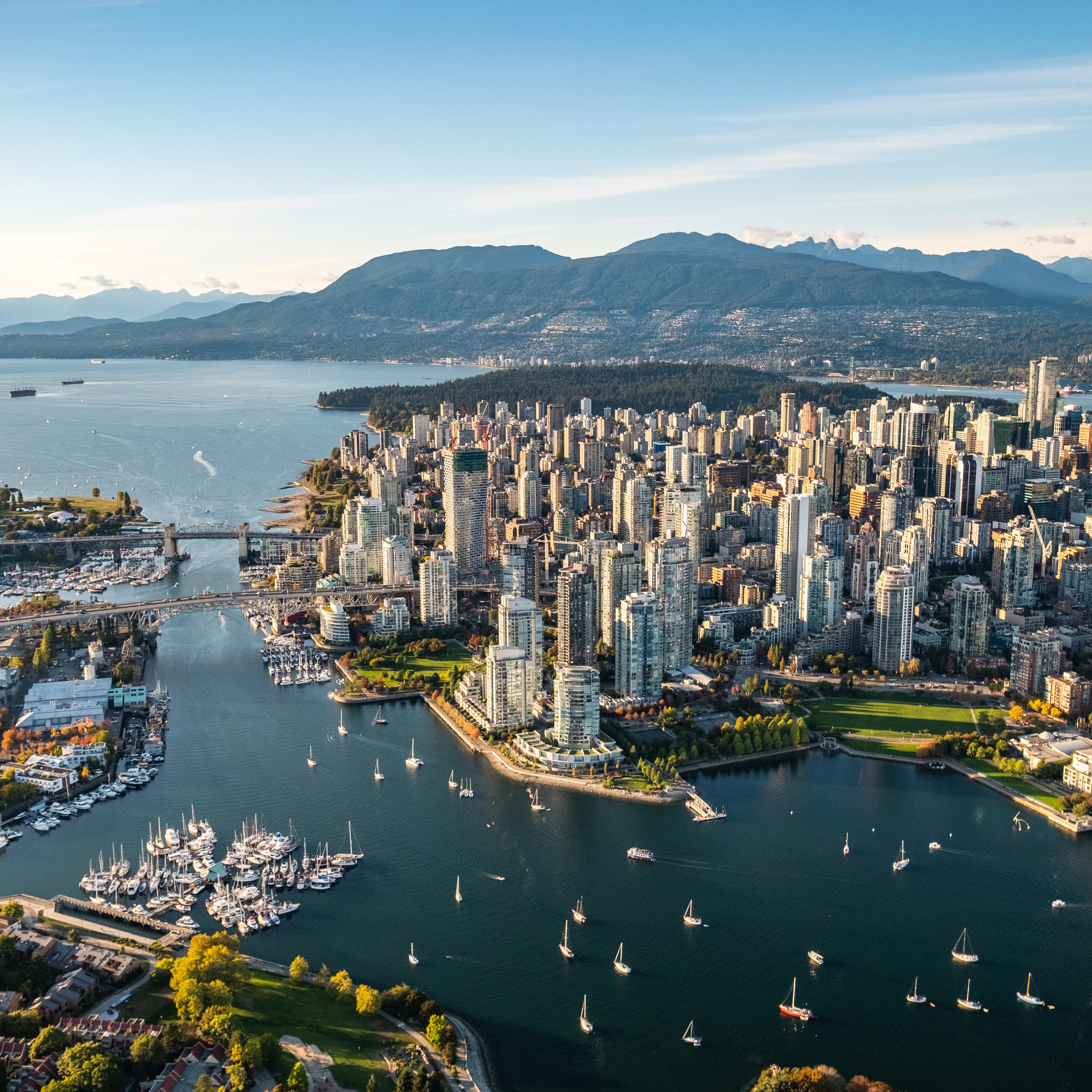 Academic Jobs The scenic beauty of Vancouver with its iconic skyline and educational institutions highlighted
